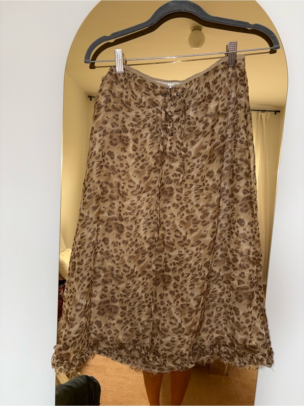 Animal Print Midi Skirt